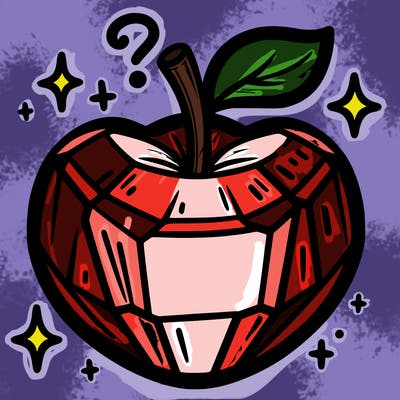 very shiny crystal apple