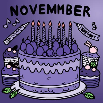 a november birthday cake