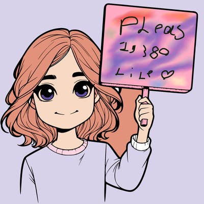 realistic girl holding up a sign