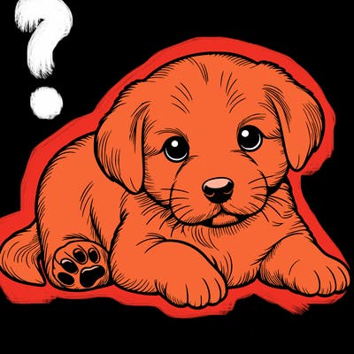 a cute realistic puppy