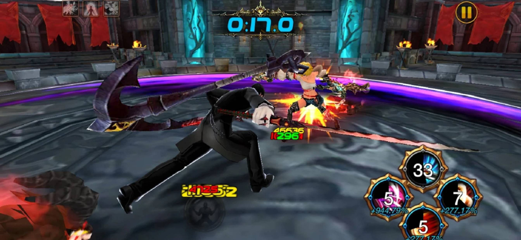 Kritika: The White Knights - High-octane anime action RPG combat scene in an arena between two characters