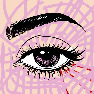 eye closed realistic