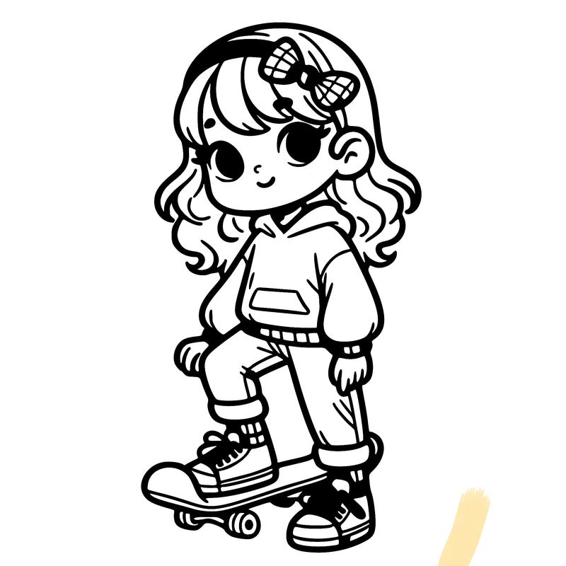 girl with a skateboard