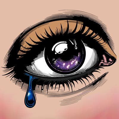 realistic eye one tear