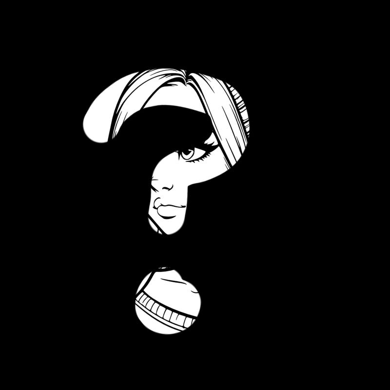 realistic girl with a high ponytail