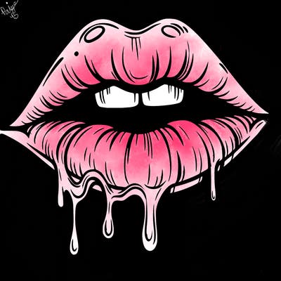 lips that look realistic and drip