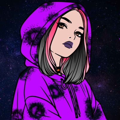 a realistic girl in a hoodie