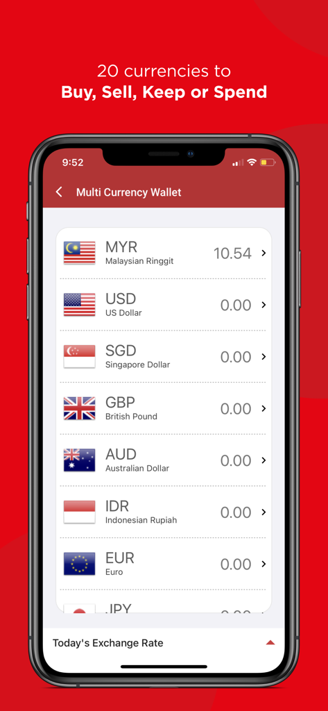 Merchantrade Money - Merchantrade Money app dashboard showing a multi-currency wallet with balances for various international currencies
