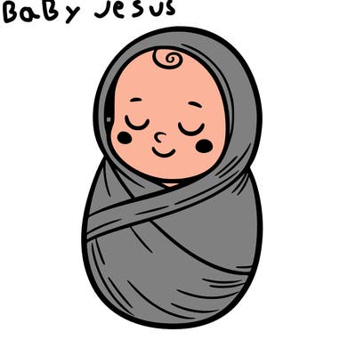 a baby wrapped up with a swaddle