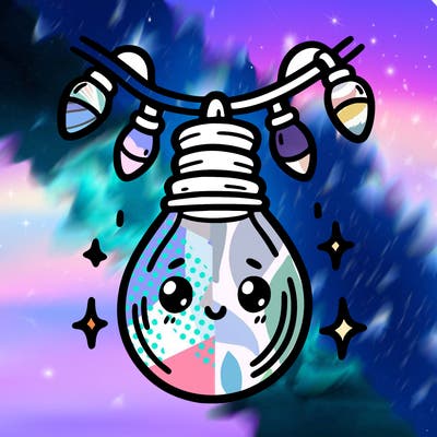 small bulb of a garland