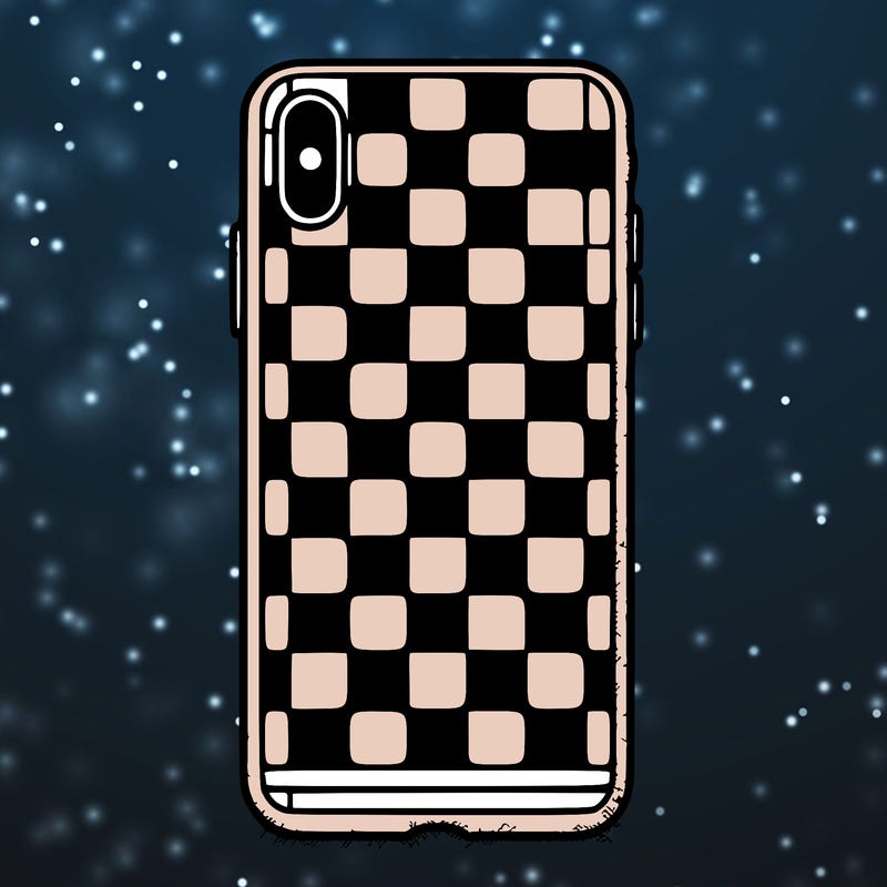 checkered iphone phone case