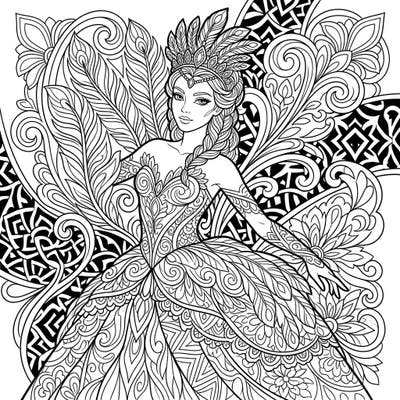 Unleash your creativity with this captivating Odile, the Black Swan coloring page, perfect for teens. Explore intricate patterns and bring the iconic villainess of Swan Lake to life with your unique color palette.