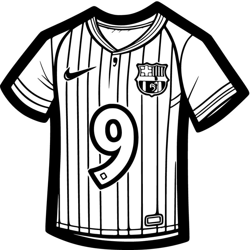 barcelona soccer jersey number 9