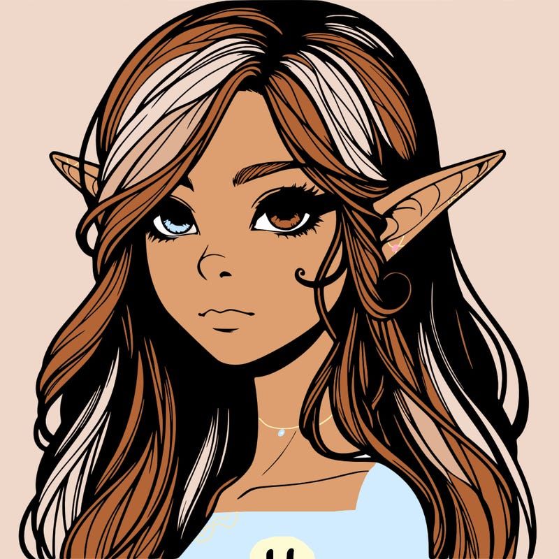 elf girl realistic dark fantasy