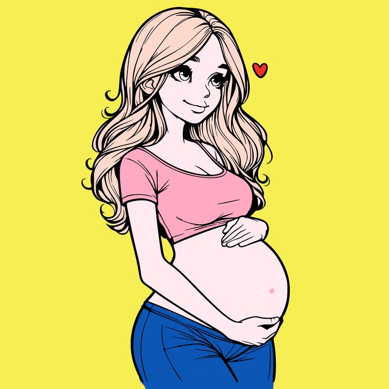 realistic pregnant girl