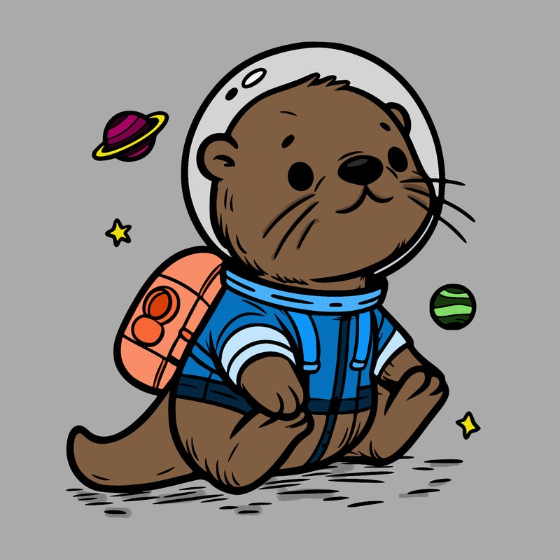 otter in a space suit
