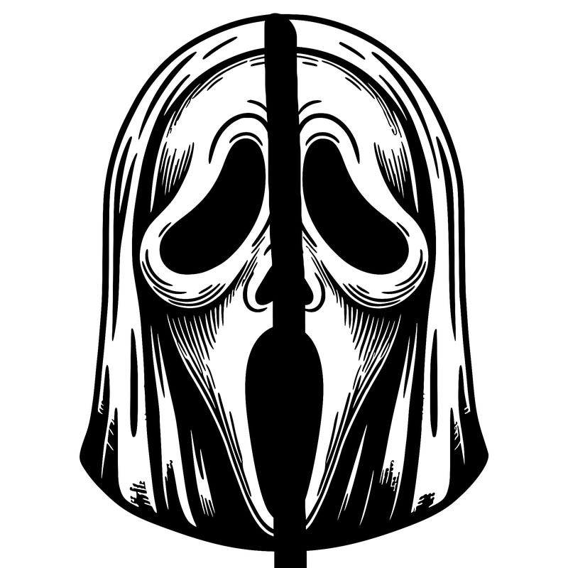detailed ghostface mask