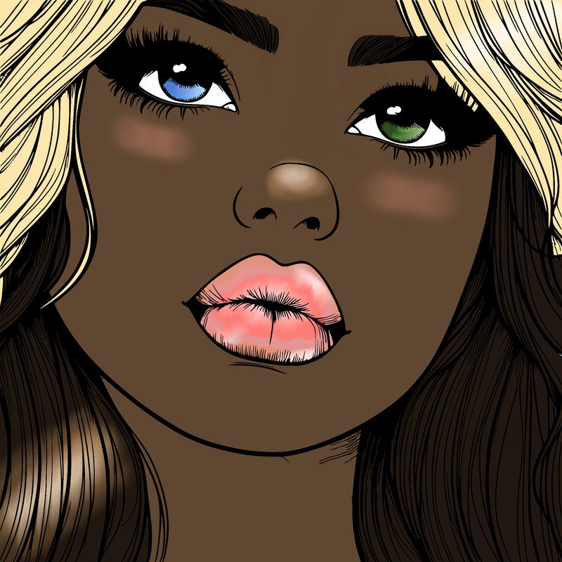 really realistic girl with lips