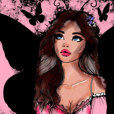 butterfly fairy realistic girl