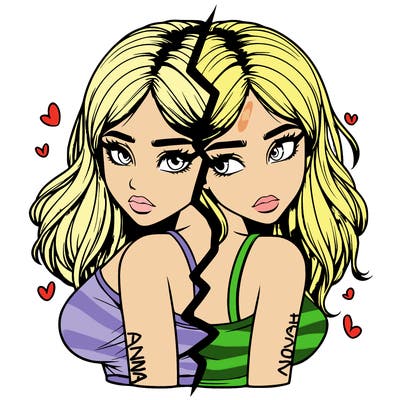 realistic girl split