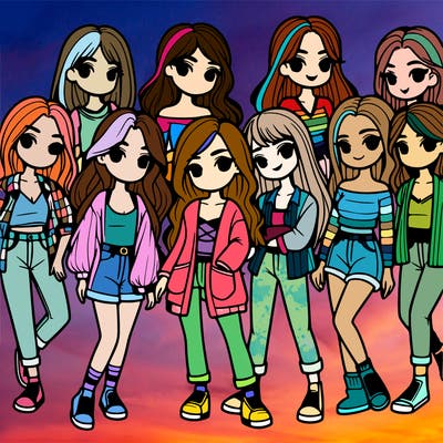 group of girls