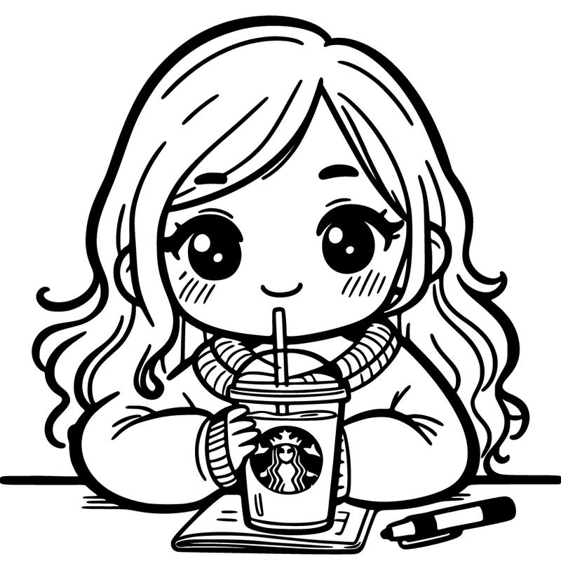 a girl drinking starbucks