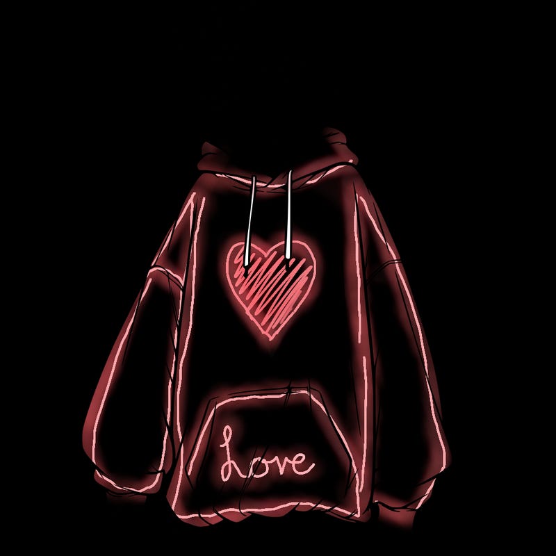 realistic girl with a oversized sweatshirt on and a bun