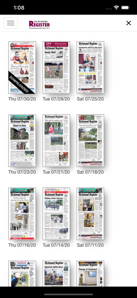 Richmond Register - Archive of daily Richmond Register newspaper editions available for download in the app