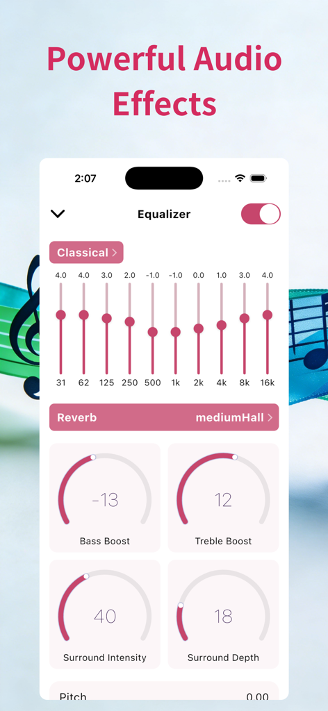 Offline Music : Offline Player - Ecualizador profesional e interfaz de efectos de audio en la aplicación Offline Music