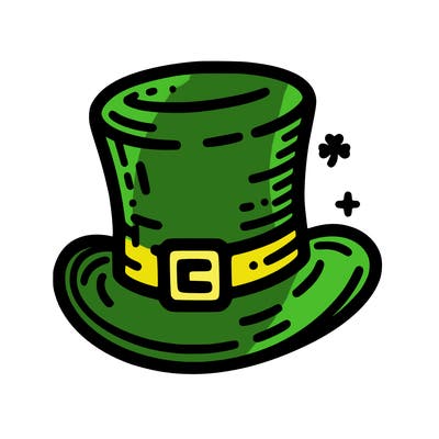 st patrick hat with thin lines