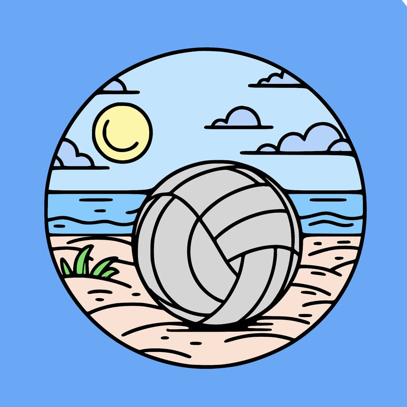 volleyball on a beach