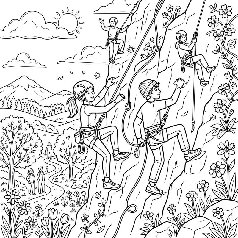 10 Youth Climbers Coloring Pages - Free &amp; Printable — Color Pop