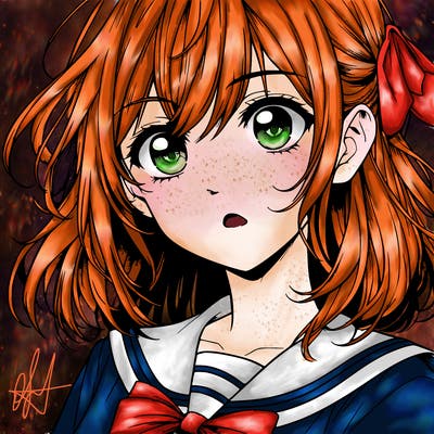 manga character girl realistic