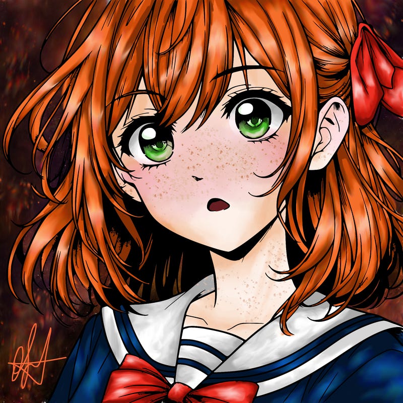 manga character girl realistic
