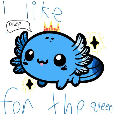 cute easy baby axolotl