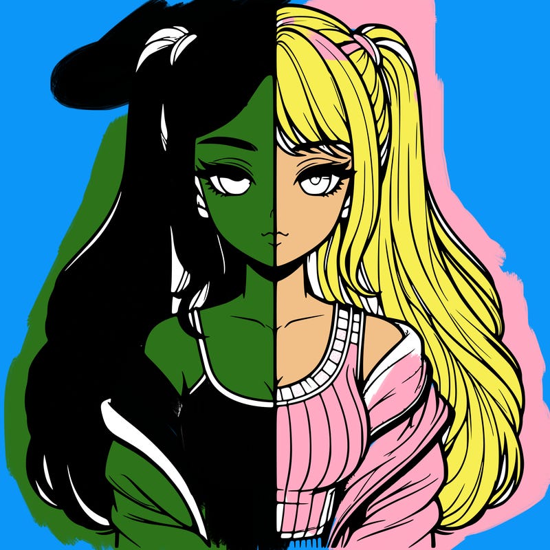 realistic girl split