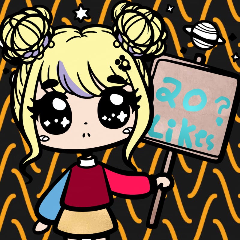 girl in space buns holding a sign