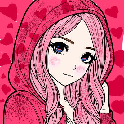 realistic adult girl with hoodie on