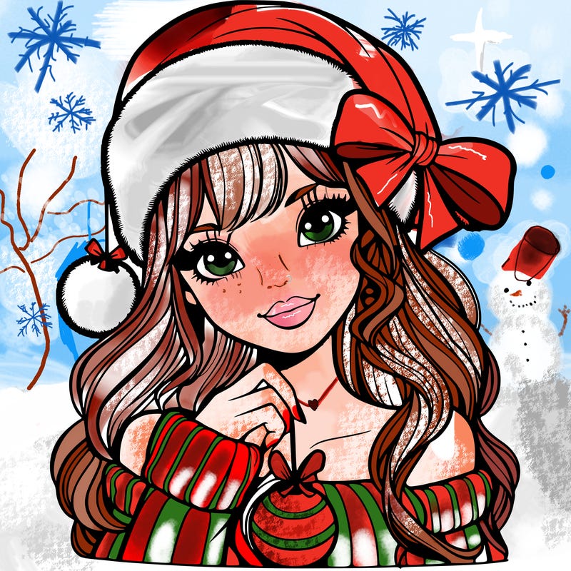 christmas girl realistic