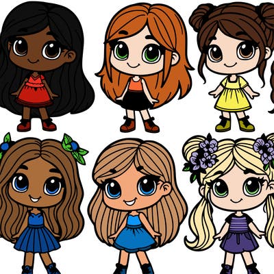 cartoon girls
