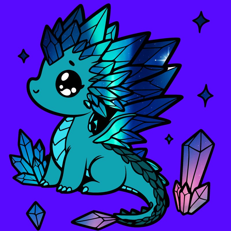 little cute crystal dragon