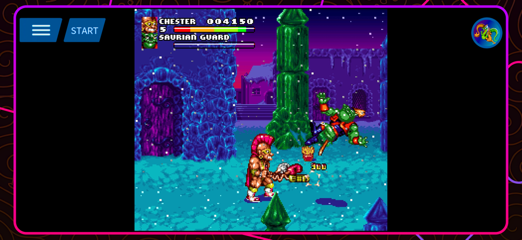 Antstream: Play Retro Games - A classic pixel art fighting game featuring Chester being played on the Antstream mobile app interface