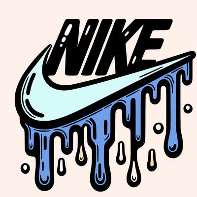 dripping nike logo