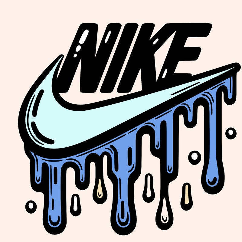 dripping nike logo