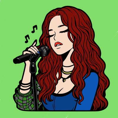 realistic female singer