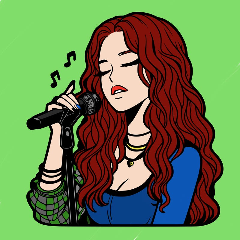 realistic female singer