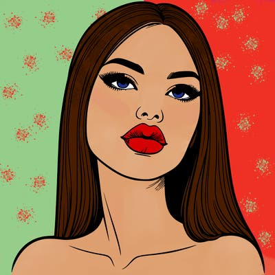 realistic woman with full lips