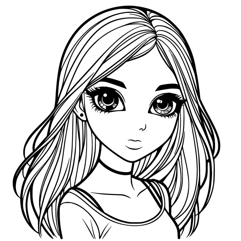 teen girl with pretty eyes