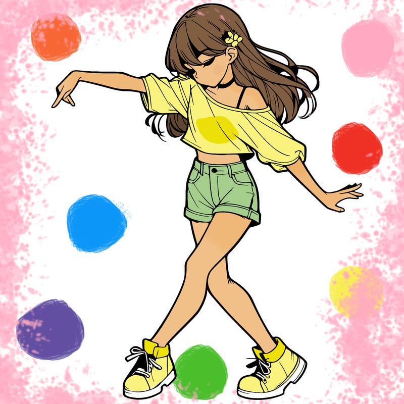 realistic girl danceing