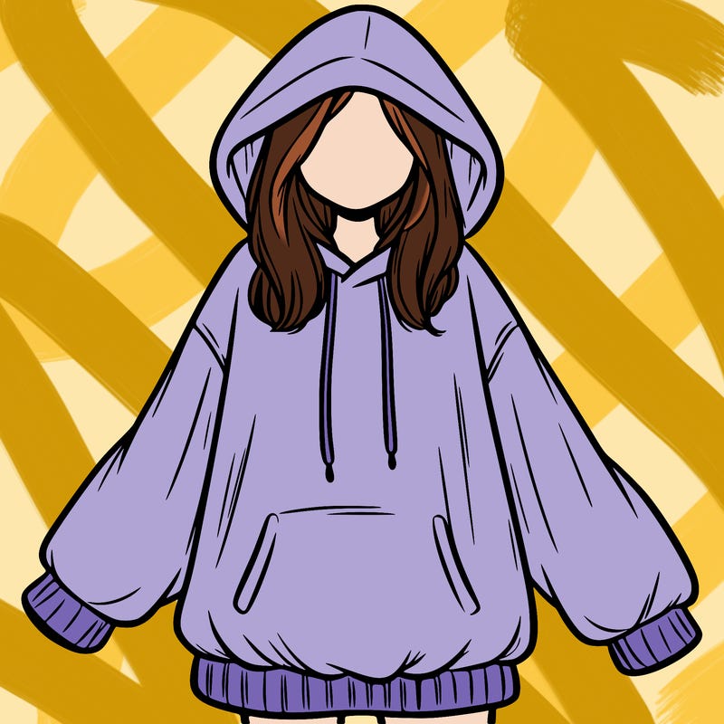 girl in oversized hoodie